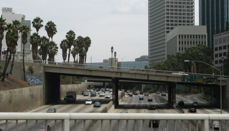 SR 110/Harbor Fwy at 7th St in Los Angeles, CA