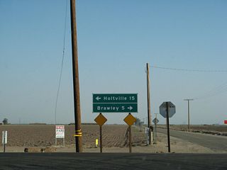 While Brawley is five miles west of here, Holtville is 15 miles southeast of here.