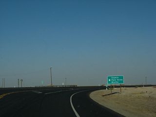 A second sign points the way to California 78 east to Glamis, Palo Verde, and Blythe.