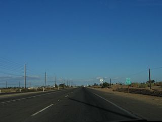 After turning east onto U.S. 80/Evan Hewes Highway, California 115 is signed as "south" even though it is traveling due east.