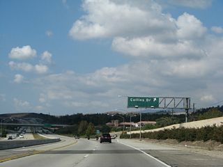 Westbound California 118 (Ronald Reagan Freeway) meets Exit 19B, Collins Drive.