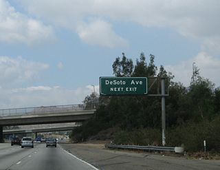 The next exit along California 118 (Ronald Reagan [Simi Valley] Freeway) west is Exit 35, DeSoto Avenue to the Chatsworth district of Los Angeles in the western San Fernando Valley.