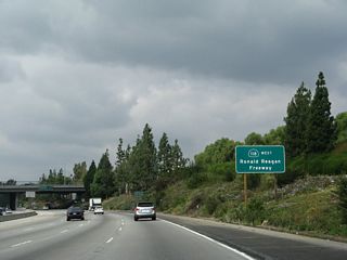 Another roadside sign indicates that California 118 is the Ronald Reagan Freeway in honor of the nation's 40th president.