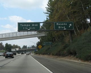 Westbound California 118 (Ronald Reagan [Simi Valley] Freeway) meets Exit 38, Reseda Boulevard.