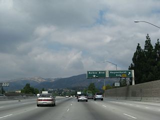 Westbound California 118 (Ronald Reagan [Simi Valley] Freeway) reaches Exit 40B, Hayvenhurst Avenue. The next interchange is Exit 40A, Balboa Boulevard.