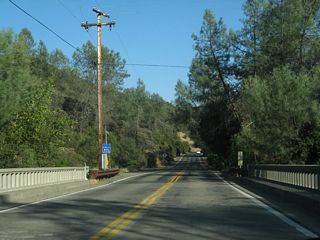 The 1945 bridge taking SR 128 (Capell Valley Road) across Capell Creek was replaced during 2020-21 road work.