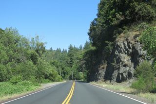 Running north of Big Foot Mountain, SR 128 east next crosses Elkhorn Creek at milepost 42.30.