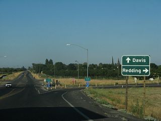 Interstate 505 extends north from Winters to I-5 near Dunnigan. I-5 continues from there to Williams, Willows, Orland, Corning, Red Bluff and Redding.