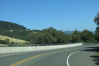 Continuing by Redwood Mountain along SR 128 east at post mile 52.20.