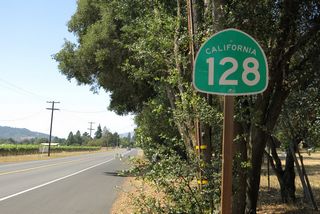 California State Route 128 west of SR 253 at Boonville