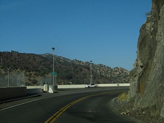 SR 128 leaves Napa County and enters Solano County between Monticello Dam and Gold Canyon.