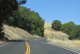 Turnouts are posted along the route to allow slower traffic to pull off the highway and allow faster traffic to pass.