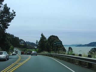 Hugging the edge of the rugged bayshore, California 131 (Tiburon Boulevard) offers stunning views of Richardson Bay, which is a branch of San Francisco Bay. As California 131 winds eastward, including several landmarks such as bridges, mountains, and islands will come into view. Sausalito can be seen to the south from California 131.