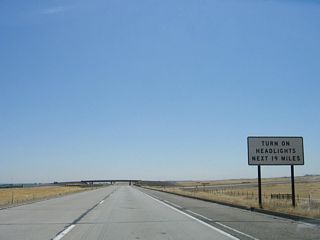 Due to changes in the condition of the highway, California 132 is a designated for headlights on at all times between Chrisman Road and the Modesto city limits (a distance of 19 miles).