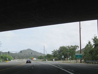 The ramp from northbound California 133 (Laguna Canyon Road) to California 73 north is a loop ramp. Take a right onto the ramp, which loops 270 degrees onto northbound California 73.