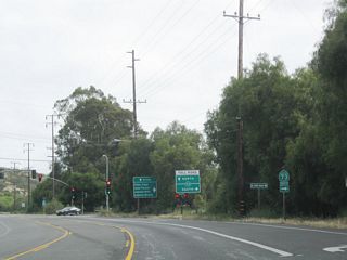 Northbound California 133 next approaches a signalized intersection with Orange County Route S-18 (El Toro Road) east. To reach California 73 south, use Orange County Route S-18 east. Continue north on California 133 to reach California 73 north.