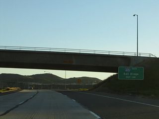 The next exit along California 133 (Laguna Freeway) south is Exit 8A, Interstate 405 (San Diego Freeway) south to San Diego.