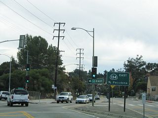 The button copy guide sign for SR 134 east where the Colorado Freeway branches north from Colorado Boulevard was removed by 2007. The nearby guide sign was also removed by 2017. Caltrans inventories the Colorado Freeway eastbound roadway as Ramp 120867_P.
