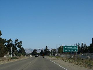 The next traffic signal along California 135 (Orcutt Expressway) north is with Goodwin Road west and Winter Road east.