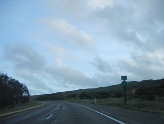 SR 135 overlaps with SR 1 for 3.00 miles south from a wye interchange at Graciosa Canyon.