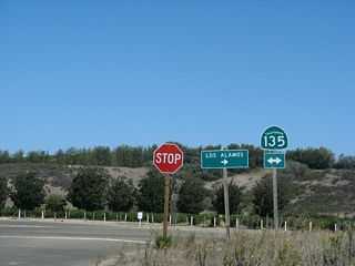 San Antonio Road east at SR 135. SR 135 heads north to Santa Maria and east to Los Alamos and U.S. 101.