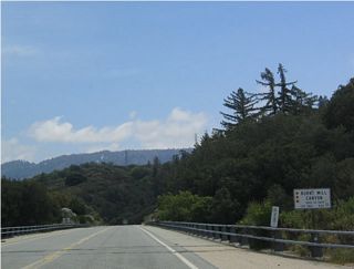 As California 138 passes to the south of the Silverwood Lake State Recreation Area, it maintains a fairly straight route primarily due to the bridges such as the Burnt Mill Canyon Bridge which is photographed here.