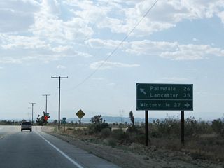 Continuing northwest, California 138 approaches California 18. Turn right for California 18 east to Victorville (27 miles) or proceed ahead along California 138 west to Palmdale and Lancaster.