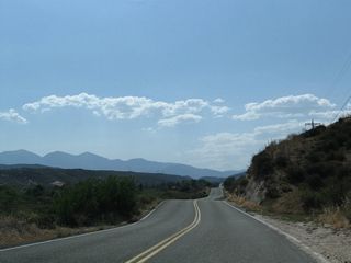 Leaving the vicinity of Silverwood Lake, westbound California 138 proceeds along an open, two-lane, rural highway toward Cajon Pass and Interstate 15.