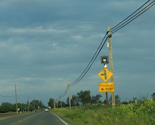 Prior to entering the city of Merced, California 140 approaches Franklin Road north to California 99 at Exit 191.