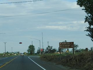 California 165 north also serves Hagaman Park (near the junction with Merced County J-18 (Westside Boulevard) near the Merced River crossing). California 165 also passes through San Luis National Wildlife Refuge as it passes through the San Joaquin River wetlands.