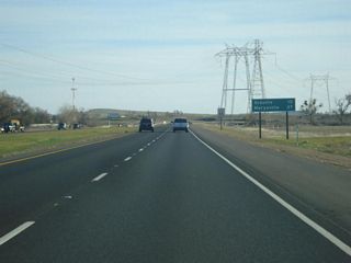 This mileage sign along California 149 south provides the distance to Oroville (ten miles) and Marysville (37 miles).