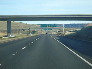 California 149 passes under Openshaw Road.