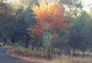 Caltrans added the auxiliary sign indicating that California 153 is the shortest route in the state system - it is a half mile long.