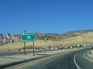 SR 178 travels east from Lake Isaballa to Inyokern and Ridgecrest.