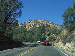 Traveling south along Wofford Boulevard just south of Wofford Heights, the state highway passes through scenic foothills and woodlands.