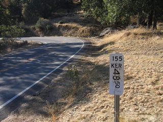 SR 155 travels along the southern slopes of Bohna Peak west from ahead of postmile 48.50 to Bohna Creek.