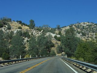 A turnoff (to Keysville Road) on the left side of California 155 leads to the launching point for rafting on the Kern River.