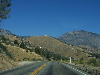 Shifting northeast, SR 155 drops in elevation ahead of Wofford Heights.