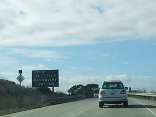 California 183 is a short, north-south state route that originates on U.S. 101 at Exit 328-329 and travels northwest to Castroville, ending at California 1 (Cabrillo Highway). The state route is mostly a two-lane rural highway that serves as a farm-to-market route.