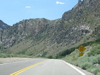 South between Mount Wood and Reversed Peak, the ensuing five miles of June Lake Loop again are susceptible to snow slides and rock slides.