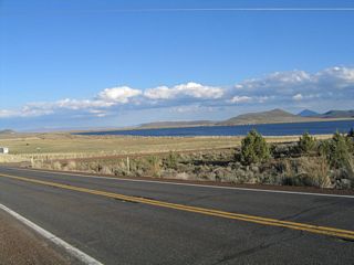 To the south of California 161 near the U.S. 97 intersection is Indian Tom Lake.