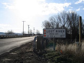 After departing from the California 139 intersection, westbound California 161 crosses over the Lost River.