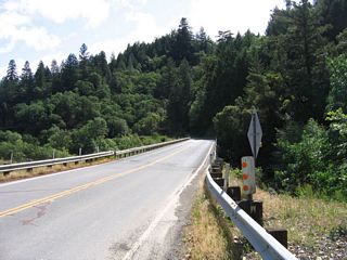 Most of the bridges in use today along California 162 were built between 1951 and 1958, with some notable exceptions (such as the Elk Creek bridge).