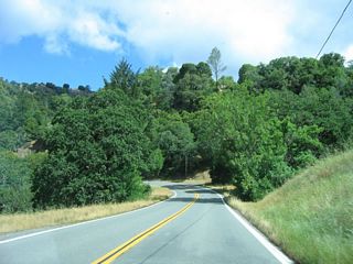 Sunny skies prevail as California 162 begins its winding route east toward Covelo and Round Valley.