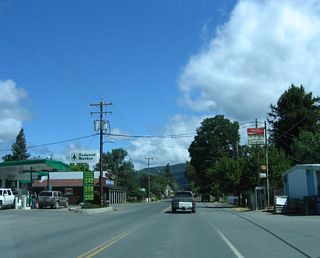 Very expensive gas and shops can be found in Covelo. California 162 continues north through downtown Covelo. Of course we only have ourselves to blame: May 2006 was one of the most expensive times to take a road trip in California in terms of gas prices.
