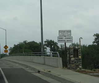 Eastbound California 162 crosses over the Feather River on this bridge, which was built in 2000.