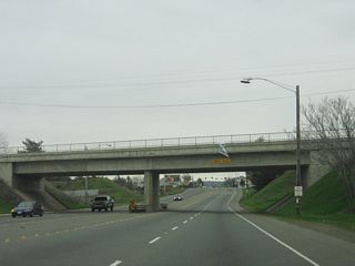 California 162 and California 70 Business have a grade separation from the railroad by way of this 1986 overpass.