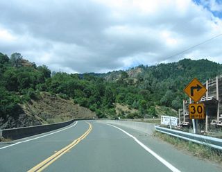 California 162 west crosses the Middle Fork of the Eel River.