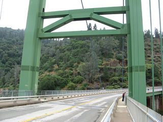 Replacing the original Bidwell Bar Bridge, which crossed the river prior to the construction of Lake Oroville Dam, the bridge along SR 162 rises to an elevation of 627 feet above the streambed.