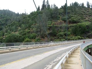 SR 162 travels south across Lake Oroville to Loafer Creek Recreation Area.